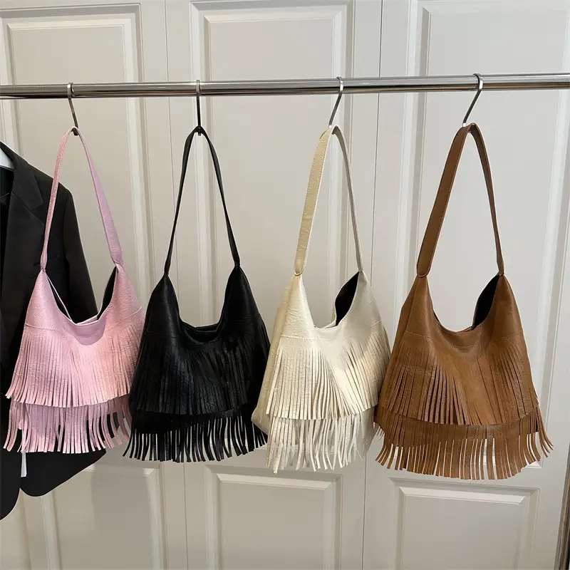 Korean Style Tassel Shoulder Bag for Women Large Capacity - Image 5