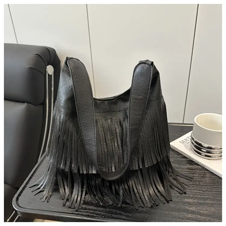 Korean Style Tassel Shoulder Bag for Women Large Capacity — feature 21