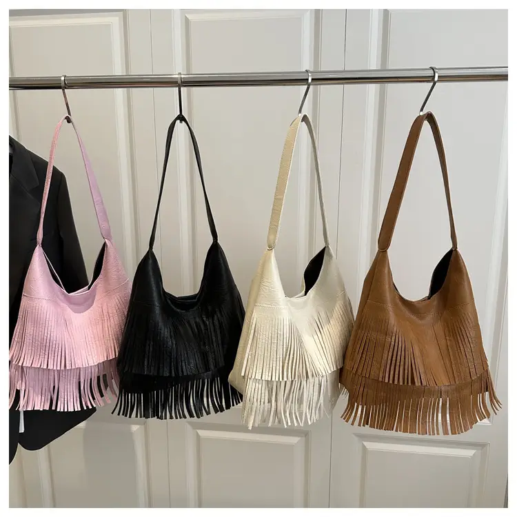Korean Style Tassel Shoulder Bag for Women Large Capacity — feature 25