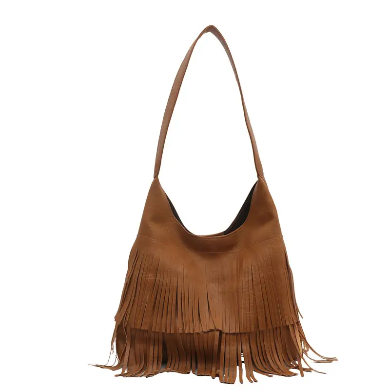 Korean Style Tassel Shoulder Bag for Women Large Capacity - Image 3