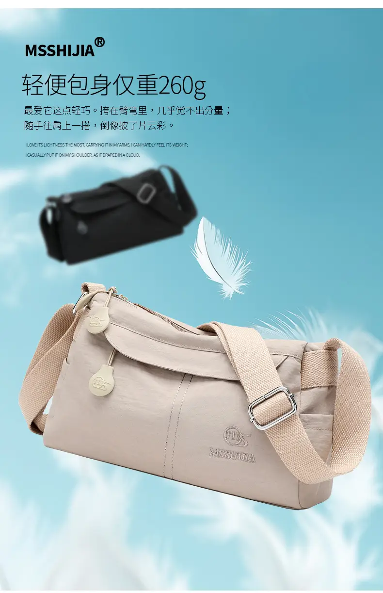 Women's Waterproof Shoulder Bag with Crossbody Strap — feature 9