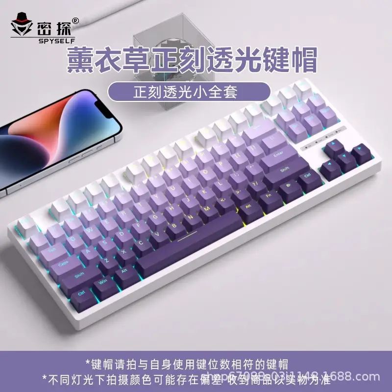 Extreme Daylight Pro Keycaps Translucent Pbt 87/75/98/68 Layout Keyboard Keycaps Customized Front and Side Engraved Keycaps