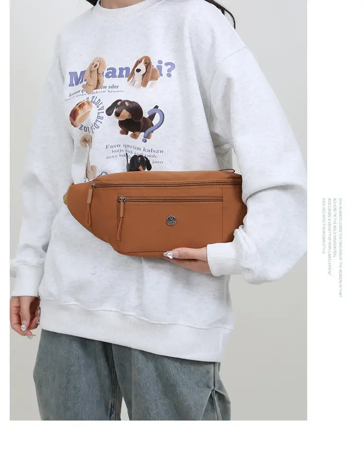 Women's Lightweight Casual Waist Bag with Multiple Colors — feature 13