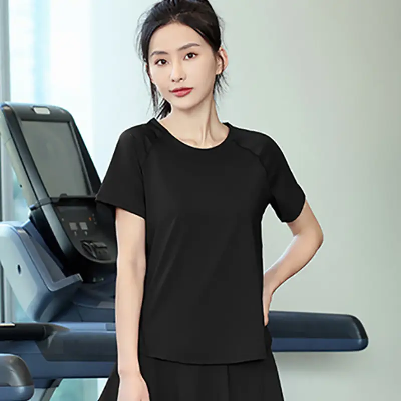 New Summer Internet Celebrity Ice Silk Badminton Clothes Sports suit Women's Loose Quick-drying Cool Yoga Clothes Running Fitness Clothes