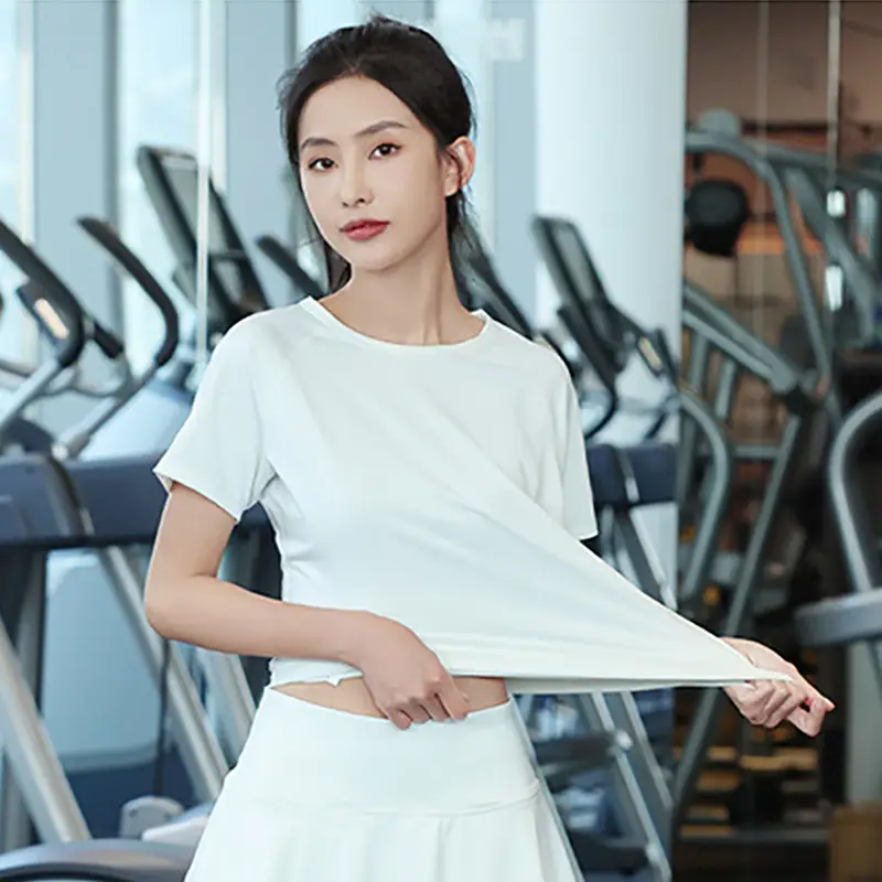 New Summer Internet Celebrity Ice Silk Badminton Clothes Sports suit Women's Loose Quick-drying Cool Yoga Clothes Running Fitness Clothes