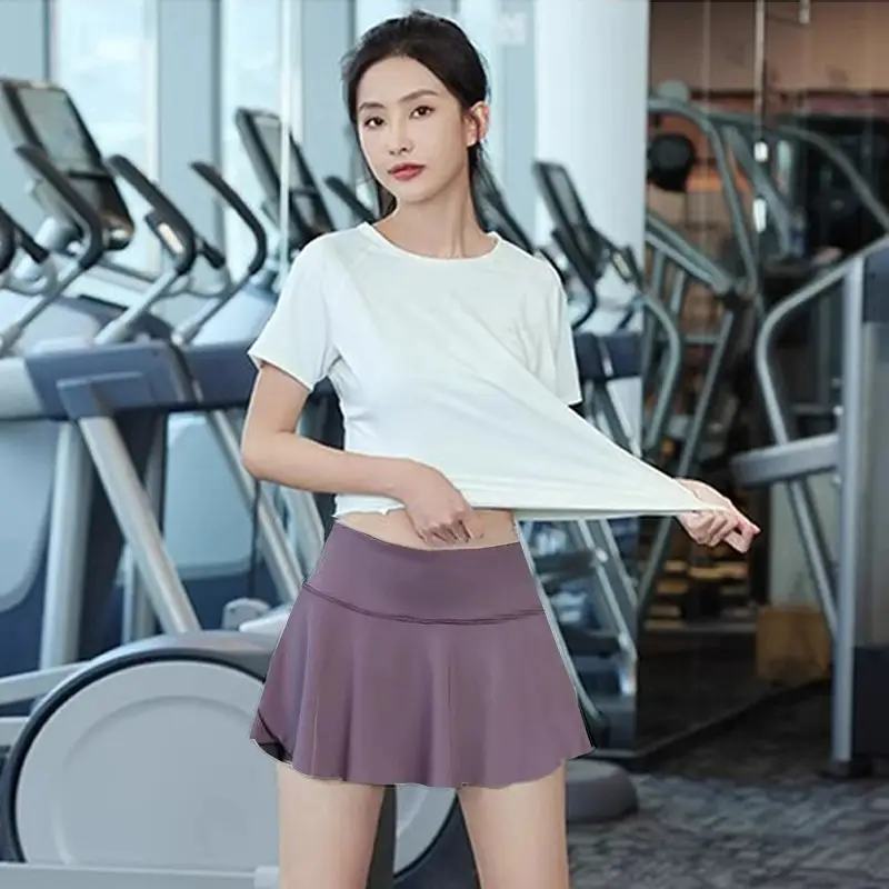 New Summer Internet Celebrity Ice Silk Badminton Clothes Sports suit Women's Loose Quick-drying Cool Yoga Clothes Running Fitness Clothes