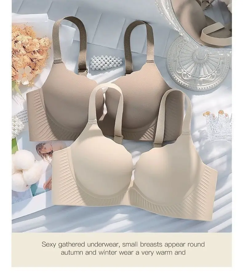 Women's Flat Chest Bra with Adjustable Straps, 5CM Thick, Anti-Sagging Design — feature 28