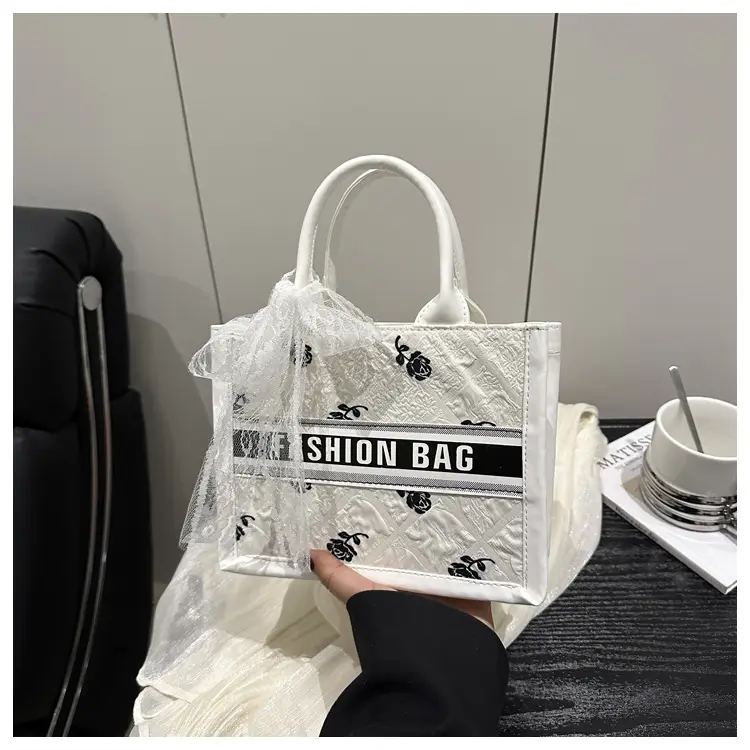 Women's Personalized Tote Bag Black White Stylish Commuter — feature 22