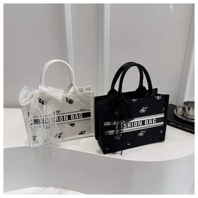 Women's Personalized Tote Bag Black White Stylish Commuter — feature 24