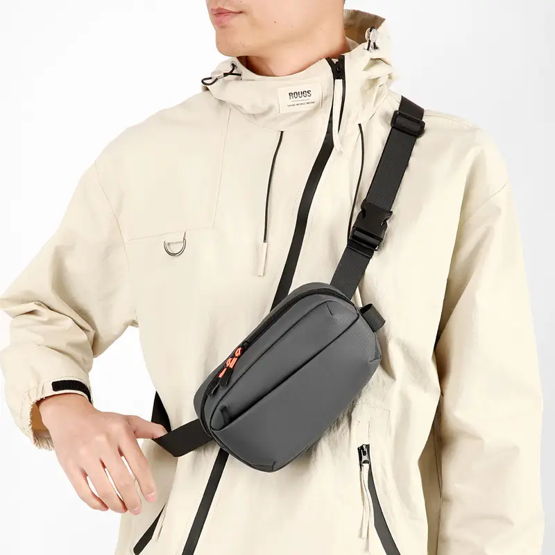 Men's Crossbody Sports Bag Black Multi Color - Image 6