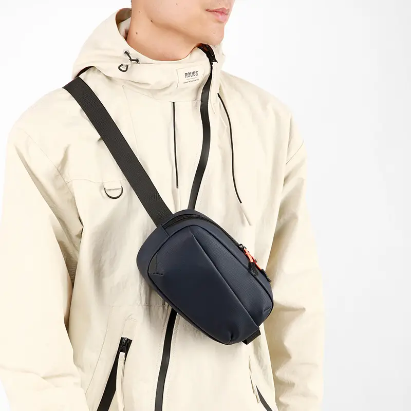Men's Crossbody Sports Bag Black Multi Color - Image 7