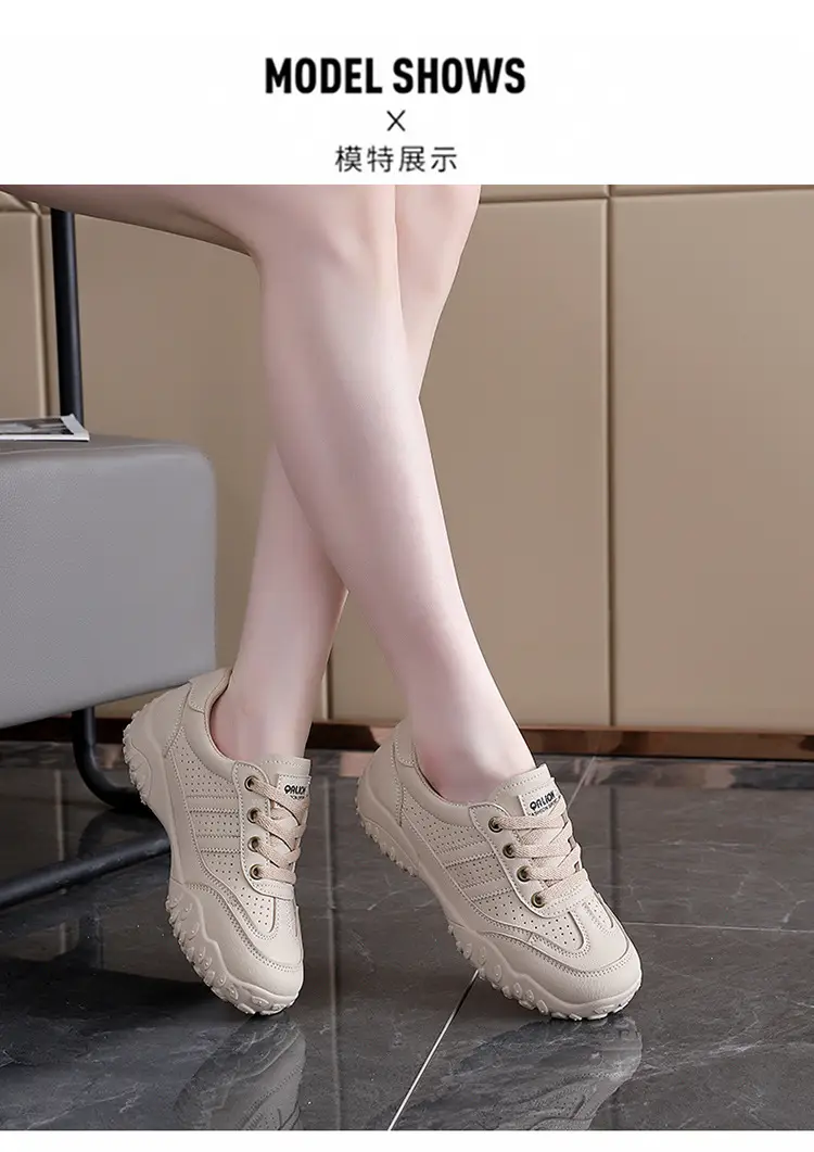 2026 New Flat German Training Shoes for Women, Lace-Up Casual Sneakers, Versatile Board Shoes, Sports Shoes, Women's White Shoes L08010 — feature 11