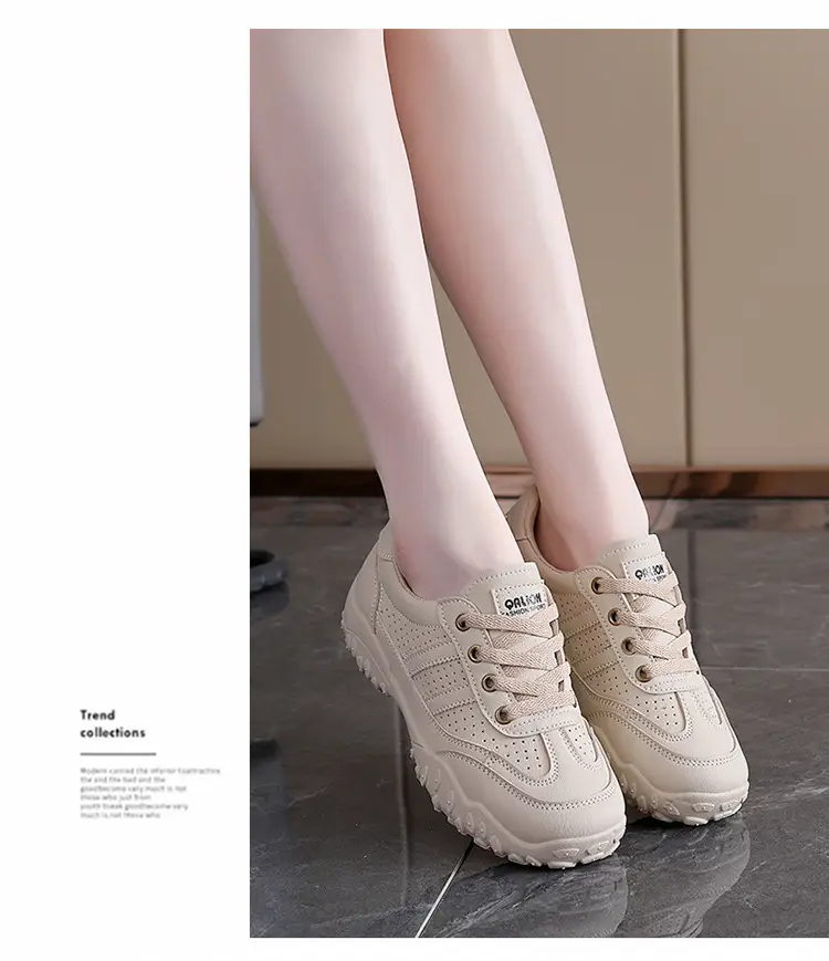 2026 New Flat German Training Shoes for Women, Lace-Up Casual Sneakers, Versatile Board Shoes, Sports Shoes, Women's White Shoes L08010 — feature 12