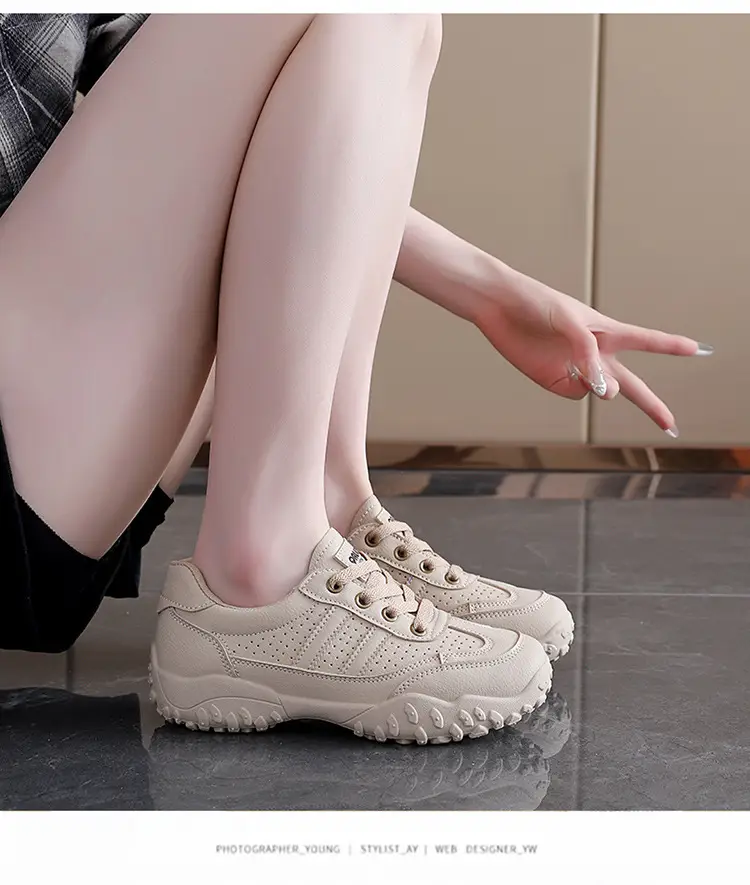 2026 New Flat German Training Shoes for Women, Lace-Up Casual Sneakers, Versatile Board Shoes, Sports Shoes, Women's White Shoes L08010 — feature 13