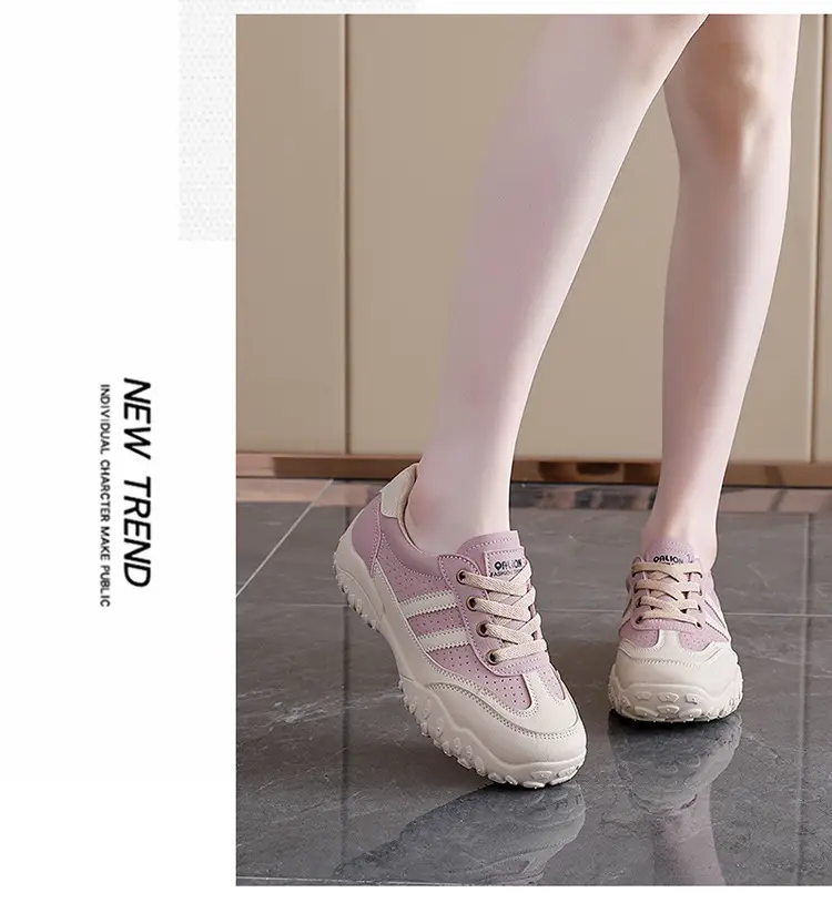 2026 New Flat German Training Shoes for Women, Lace-Up Casual Sneakers, Versatile Board Shoes, Sports Shoes, Women's White Shoes L08010 — feature 19