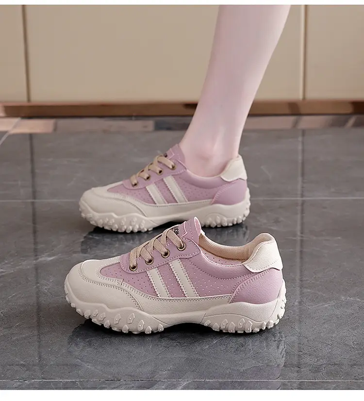 2026 New Flat German Training Shoes for Women, Lace-Up Casual Sneakers, Versatile Board Shoes, Sports Shoes, Women's White Shoes L08010 — feature 21