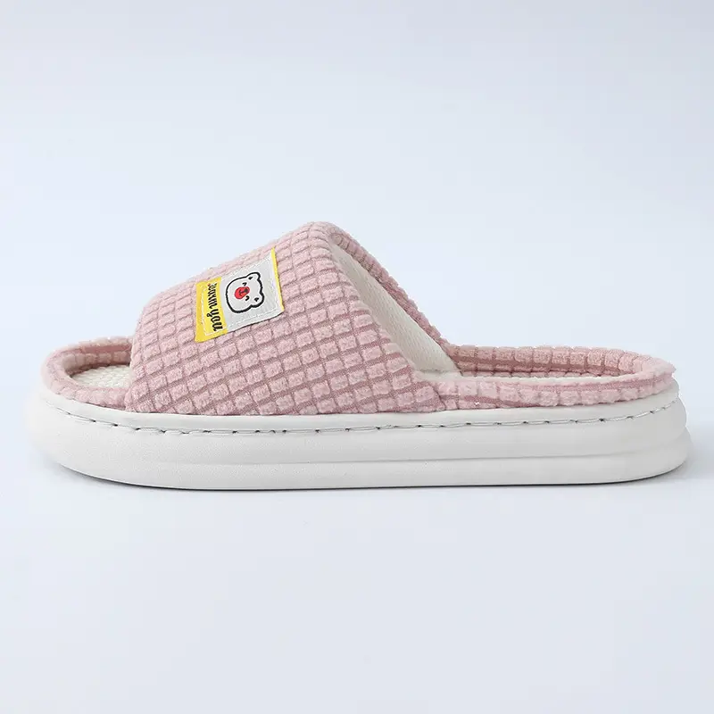2025 Four Seasons Women's Summer Bowknot Home Non-Slip Daily Breathable Soft Indoor Thick-Soled Cotton Slippers — feature 35