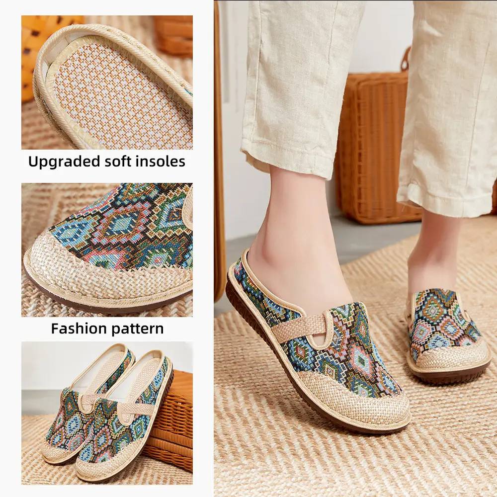 Women's Cross-border Embroidered Slip-on Shoes Soft Sole - Image 4