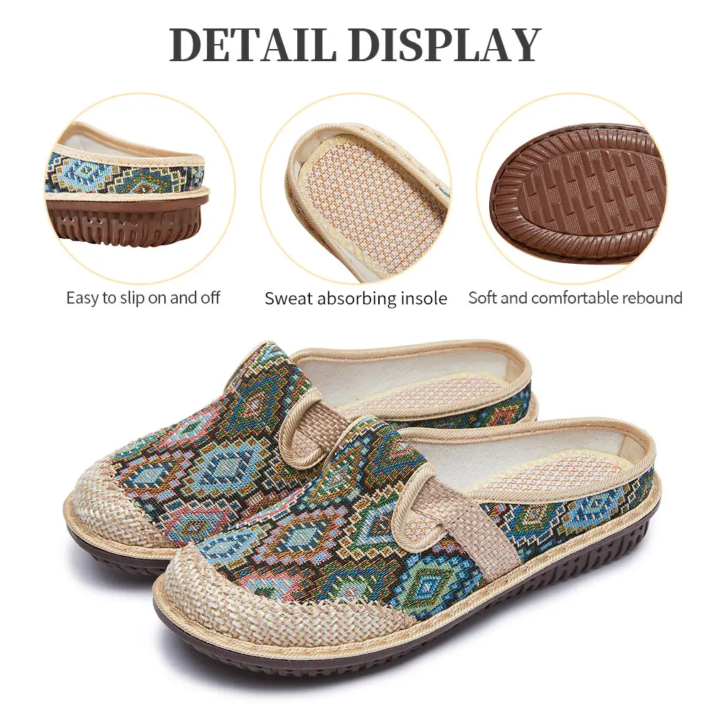 Women's Cross-border Embroidered Slip-on Shoes Soft Sole - Image 5