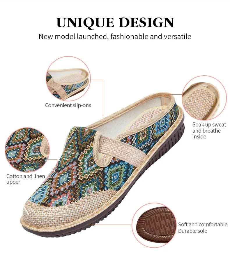 Women's Cross-border Embroidered Slip-on Shoes Soft Sole â feature 8