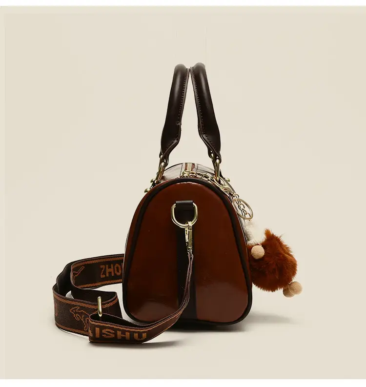 Retro Brown Boston Style Women's Handbag 2026 — feature 10