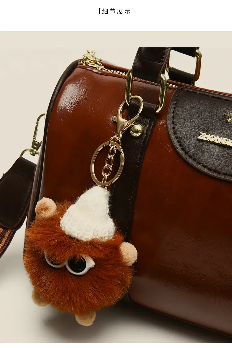 Retro Brown Boston Style Women's Handbag 2026 — feature 4