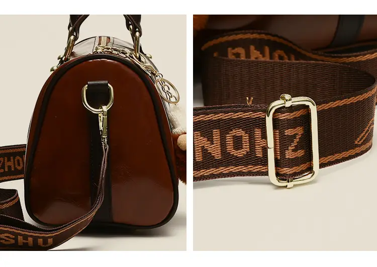 Retro Brown Boston Style Women's Handbag 2026 — feature 5
