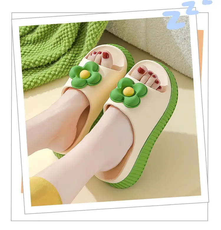 Women's Beige Thick Platform Sandals with Gold Chain — feature 2