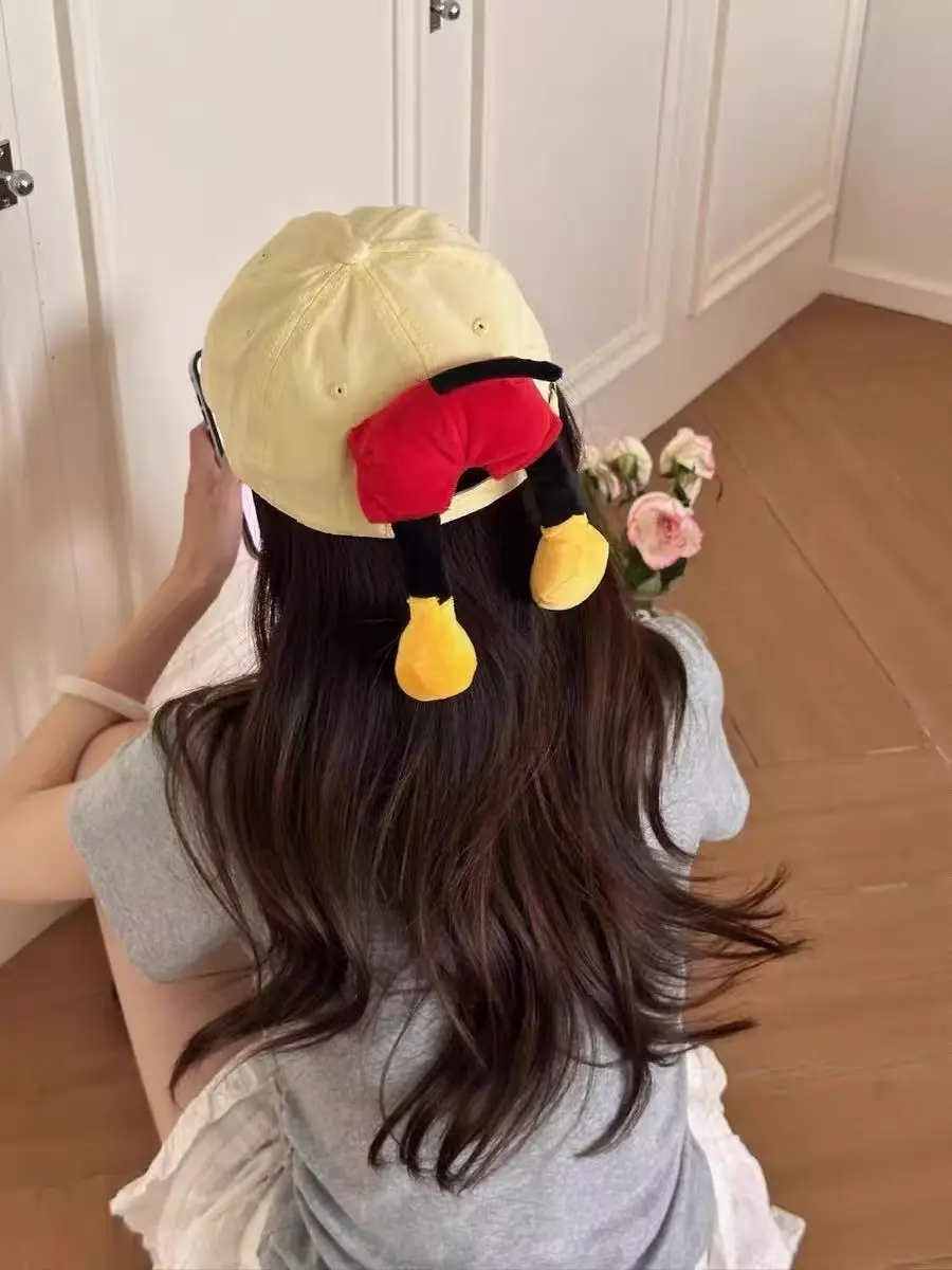 Japanese Ins Cartoon Ear Baseball Cap White — feature 13