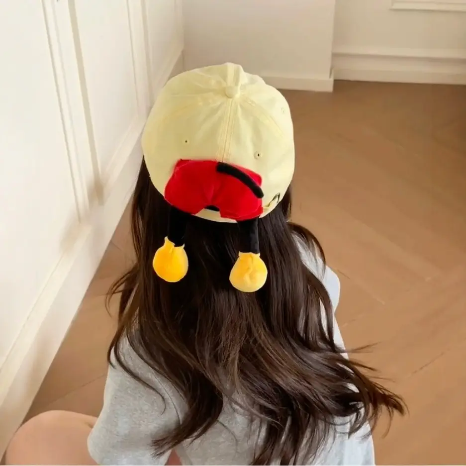 Japanese Ins Cartoon Ear Baseball Cap White — feature 8