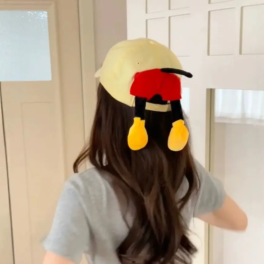 Japanese Ins Cartoon Ear Baseball Cap White — feature 9
