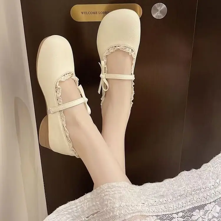French Style Mary Jane Shoes 2025 Spring and Summer New Retro Gentle Elegant Dress Chunky Heeled Shallow Mouth Single-layer Shoes Women's Shoes - Image 4
