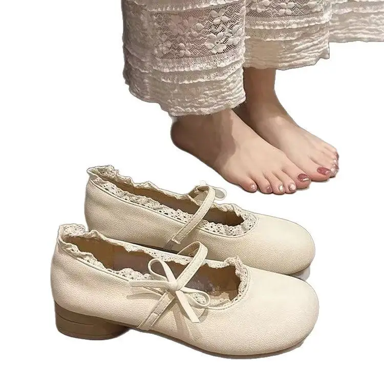 French Style Mary Jane Shoes 2025 Spring and Summer New Retro Gentle Elegant Dress Chunky Heeled Shallow Mouth Single-layer Shoes Women's Shoes - Image 6