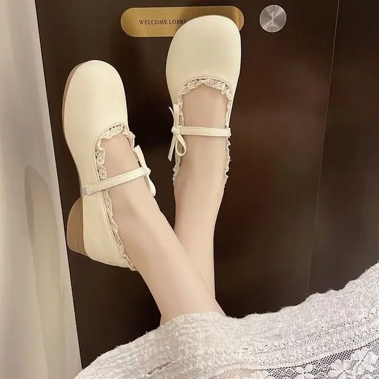 French Style Mary Jane Shoes 2025 Spring and Summer New Retro Gentle Elegant Dress Chunky Heeled Shallow Mouth Single-layer Shoes Women's Shoes — feature 6