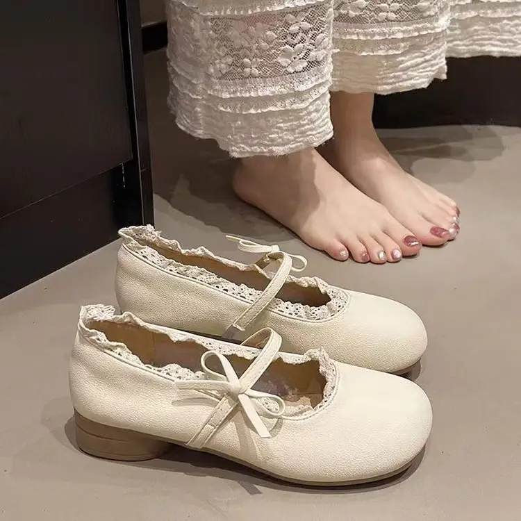 French Style Mary Jane Shoes 2025 Spring and Summer New Retro Gentle Elegant Dress Chunky Heeled Shallow Mouth Single-layer Shoes Women's Shoes — feature 7