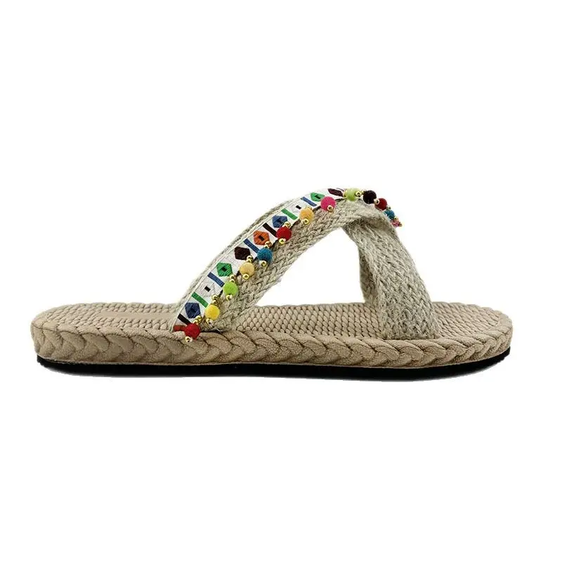Bohemian Tassel Slippers Women Beach Wear Summer - Image 5