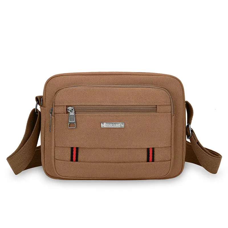 2025 Men's Canvas Shoulder Bag Large Capacity Multi Layer - Image 2