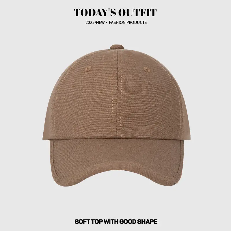 Brown Soft Baseball Cap for Men Women
