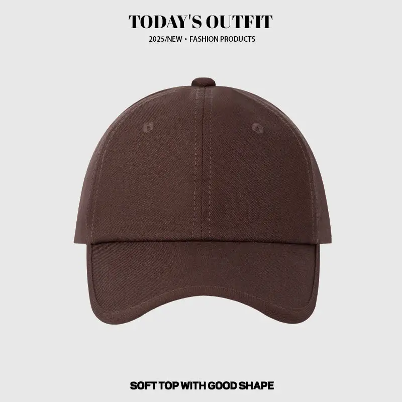 Brown Soft Baseball Cap for Men Women