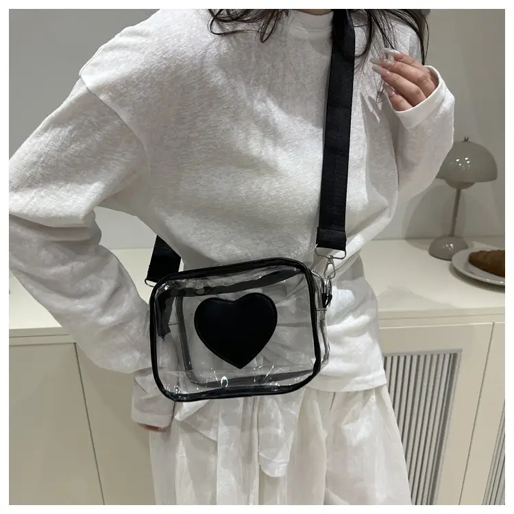 Pink Heart Transparent Crossbody Bag for Women — feature 21