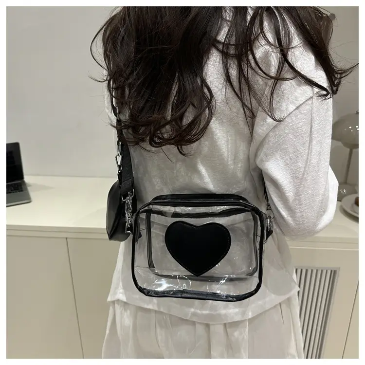 Pink Heart Transparent Crossbody Bag for Women — feature 22