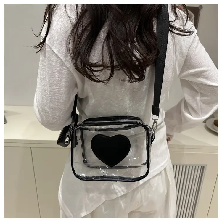 Pink Heart Transparent Crossbody Bag for Women — feature 23