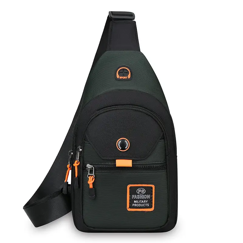 Navy Blue Multi-Layer Crossbody Bag for Men - Image 2