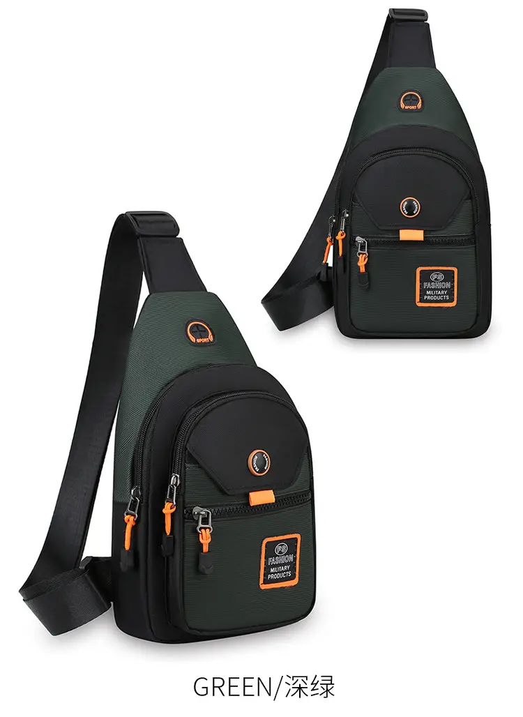 Navy Blue Multi-Layer Crossbody Bag for Men — feature 11