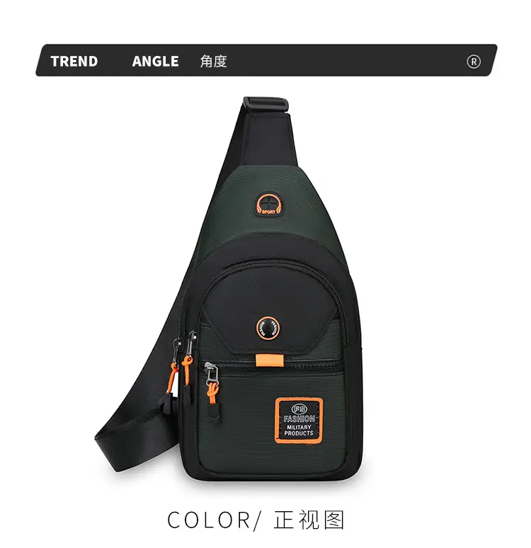 Navy Blue Multi-Layer Crossbody Bag for Men — feature 13