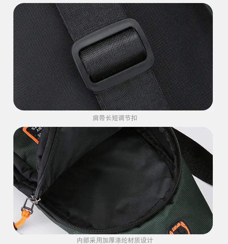 Navy Blue Multi-Layer Crossbody Bag for Men — feature 19