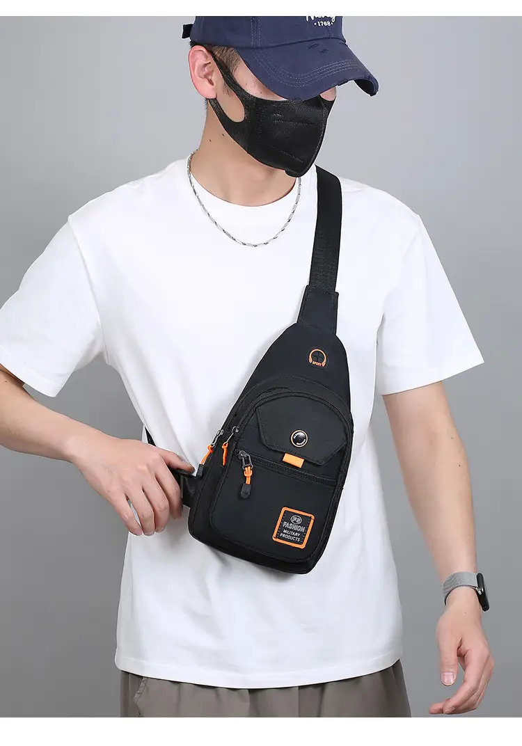 Navy Blue Multi-Layer Crossbody Bag for Men — feature 27