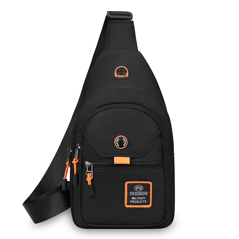 Navy Blue Multi-Layer Crossbody Bag for Men - Image 3