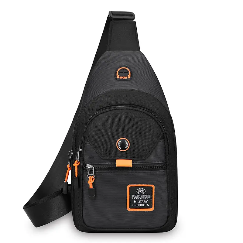 Navy Blue Multi-Layer Crossbody Bag for Men - Image 4
