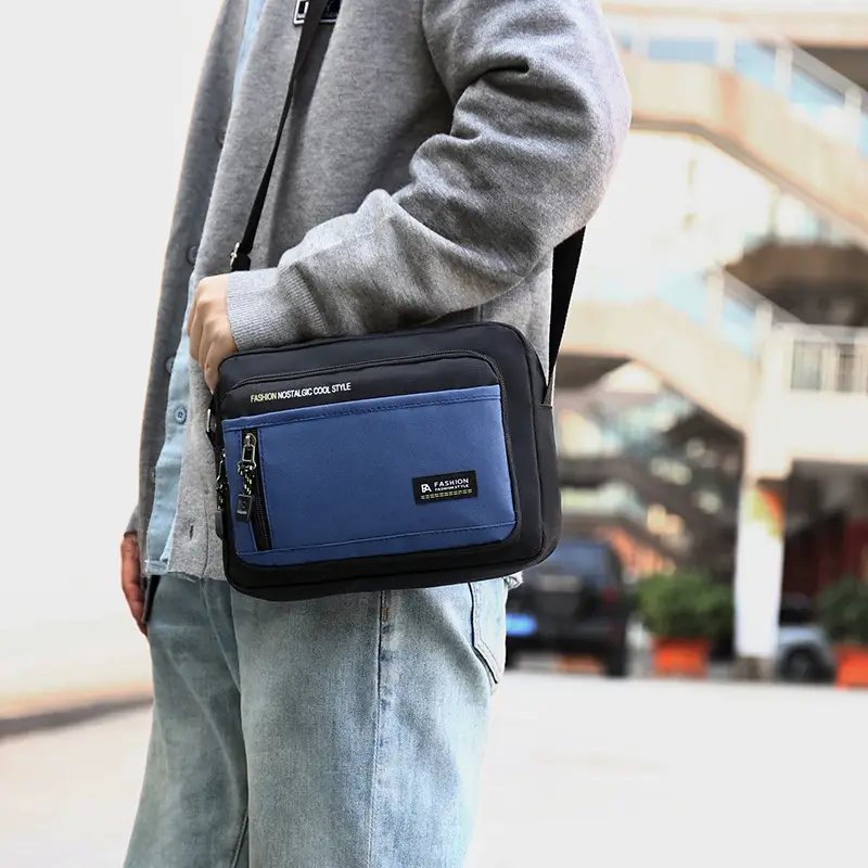 Men's Foreign Trade Casual Shoulder Bag Green Black - Image 8